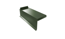 Планка торцевая сегментная Квадро профи Левая 0,5 Satin Matt TX RAL 6020 хромовая зелень