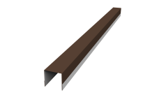 Планка вертикальная обратная для забора жалюзи Palermo Grand Line 0,7 PE RAL 8017 шоколад (2,5м)