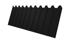 Профнастил С8A v01 фигурный Grand Line 0,4 PE-Matt-Double RAL 9005 черный