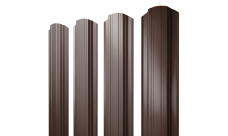 Штакетник Прямоугольный фигурный Grand Line 0,45 Drap TR RAL 8017 шоколад