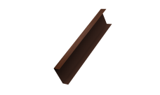 Декоративная накладка на столб универсальная 80х80 для забора жалюзи 0,45 Print Elite Choco Wood TwinColor (3м)