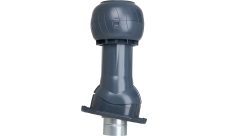 Комплект вентиляции Gervent Статик для фальцевой кровли и гибкой черепицы изолированный 125/160мм серый графит