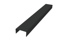 Крышка забора для горизонтального монтажа штакетника 0,45 PE-Double RAL 7016 антрацитово-серый (2м)