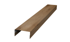 Ламель лицевая стартовая/финишная забора жалюзи Texas 55мм для калиток и ворот (с заполнением ламелями 125) 0,45 Print Premium Pine Wood Fresh