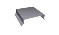 Парапетная крышка прямая 150мм Grand Line 0,45 Drap TX RAL 7004 сигнальный серый (3м)