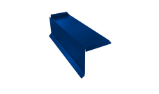 Планка торцевая сегментная 30мм Левая 0,45 PE с пленкой RAL 5002 ультрамариново-синий