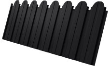 Профнастил C10B фигурный Grand Line 0,5 Rooftop Бархат RAL 9005 черный