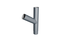 Тройник Ø90 Vortex Mix PE RAL 7024 мокрый асфальт