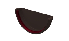 Заглушка желоба Классика 120 ПВХ Grand Line коричневая (RR32)