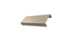 Ламель обратная стартовая/финишная забора жалюзи Texas 53мм для калиток и ворот (с заполнением ламелями 125) 0,5 Satin RAL 1015 светлая слоновая кость