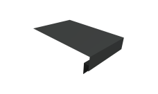 Планка околооконная сложная 250х50х12 (j-фаска) Grand Line 0,5 Velur X RAL 7016 антрацитово-серый (2м)