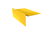 Планка ветровая для мягкой кровли простая 100х20х100 0,45 PE с пленкой RAL 1018 цинково-желтый (3м)