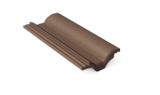 Половинчатая черепица Braas Франкфуртская темно-коричневый