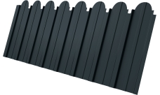 Профнастил C10A фигурный Grand Line 0,5 PurPro Matt 275 RAL 7016 антрацитово-серый