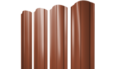 Штакетник Круглый фигурный Grand Line 0,5 Satin RAL 8004 терракота