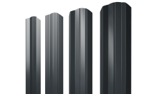 Штакетник М-образный A фигурный Grand Line 0,5 Velur X RAL 7016 антрацитово-серый