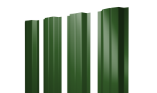 Штакетник П-образный A с прямым резом 0,45 PE RAL 6002 лиственно-зеленый
