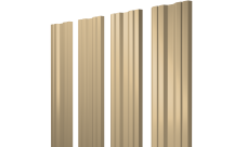 Штакетник Твин с прямым резом Grand Line 0,45 PE слим RAL 1014 слоновая кость