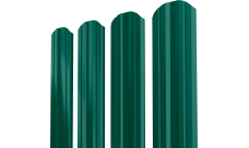 Штакетник Твин XL фигурный Grand Line 0,5 Сатин матовый ТХ RAL 6005 зеленый мох