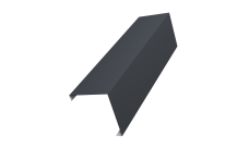 Декоративная накладка на столб универсальная угловая 62х55 для забора жалюзи 0,5 PurLite Matt RAL 7024 мокрый асфальт (3м)