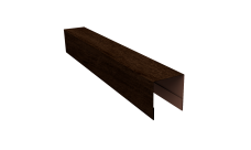 Планка боковая для забора из сайдинга (Блок-хаус new) 0,45 Print Elite Antique Wood TwinColor (2,06м)