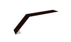 Планка карнизная для мягкой кровли 100х60 Grand Line 0,45 PE с пленкой RR 32 темно-коричневый (2м)