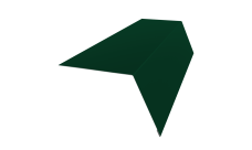 Планка карнизная широкая 100х85 Grand Line 0,45 PE lite с пленкой RAL 6005 зеленый мох (2м)