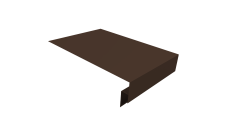 Планка околооконная сложная 300х50х18 (j-фаска) 0,45 PE-Double с пленкой RAL 8017 шоколад (2м)