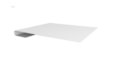 Планка завершающая 0,45 PE с пленкой RAL 9003 сигнальный белый (2м)