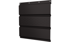 Софит металлический Классик v01 Grand Line центральная перфорация 0,45 Drap-double TX с пленкой RR 32 темно-коричневый