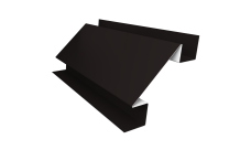 Угол внутренний сложный 75мм 0,45 Drap TR RAL 9005 черный (3м)