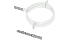 Хомут трубы на кирпич Grand Line PE 100 мм RAL 9003 сигнальный белый