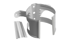 Кронштейн трубы на дерево GL PU 100 мм RAL 9003 сигнальный белый