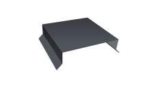 Парапетная крышка прямая 150мм 0,5 Satin Matt TX RAL 7024 мокрый асфальт (3м)