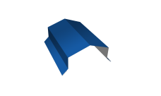 Парапетная крышка угольная 100мм 0,5 Satin с пленкой RAL 5005 сигнальный синий (2м)