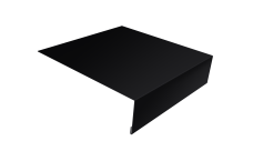 Планка лобовая/околооконная простая 190х50 Grand Line 0,5 Rooftop Бархат RAL 9005 черный (2м)