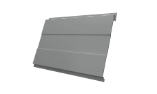 Софит металлический Вертикаль проф Grand Line 0,45 ПЭ с пленкой RAL 9006 бело-алюминиевый