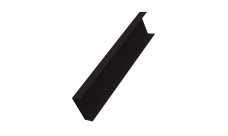 Декоративная накладка на столб универсальная 80х80 для забора жалюзи 0,45 PE-Double RAL 9005 черный (1,8м)