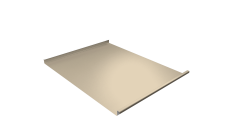 Фальц двойной стоячий Grand Line 0,45 Drap ТХ с пленкой на замках RAL 1015 светлая слоновая кость