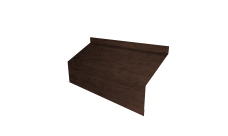 Ламель забора жалюзи Milan/Milan new стартовая/финишная для калиток и ворот 0,45 Print Premium Antique Wood TwinColor