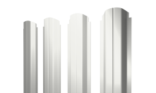 Штакетник П-образный A фигурный Grand Line 0,45 Drap TX RAL 9003 сигнальный белый