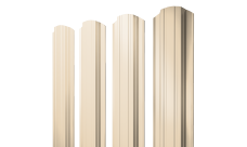 Штакетник Прямоугольный фигурный Grand Line 0,5 Satin RAL 1015 светлая слоновая кость