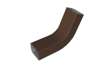 Колено стока гофрированное Vortex Lite 76х102мм PE RAL 8017 шоколад