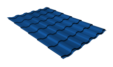 Металлочерепица "Кредо" ("Kredo") v01 0,5 Satin RAL 5005 сигнальный синий