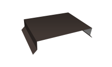 Парапетная крышка прямая 250мм Grand Line 0,5 Rooftop Бархат RR 32 темно-коричневый (3м)