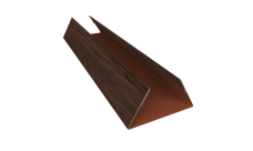 Планка стыковочная составная нижняя Экобрус Grand Line 0,45 Print Premium Antique Wood TwinColor (2м)