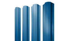 Штакетник Прямоугольный фигурный Grand Line 0,45 PE RAL 5005 сигнальный синий
