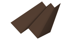 Угол внутренний фибросайдинга Slim Grand Line 0,5 Satin с пленкой RAL 8017 шоколад (3м)