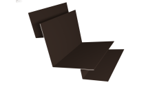 Угол внутренний сложный 90 градусов Grand Line 0,45 Drap-double TX RAL 8017 шоколад (3м)