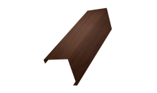 Декоративная накладка на столб универсальная угловая 62х55 для забора жалюзи 0,45 Print Elite Choco Wood TwinColor (2,5м)